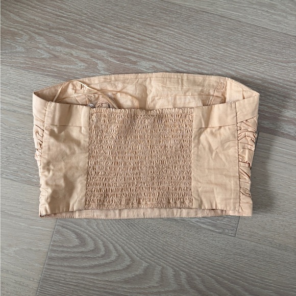 A&F Strapless Poplin Ruched Top - Picture 4 of 4